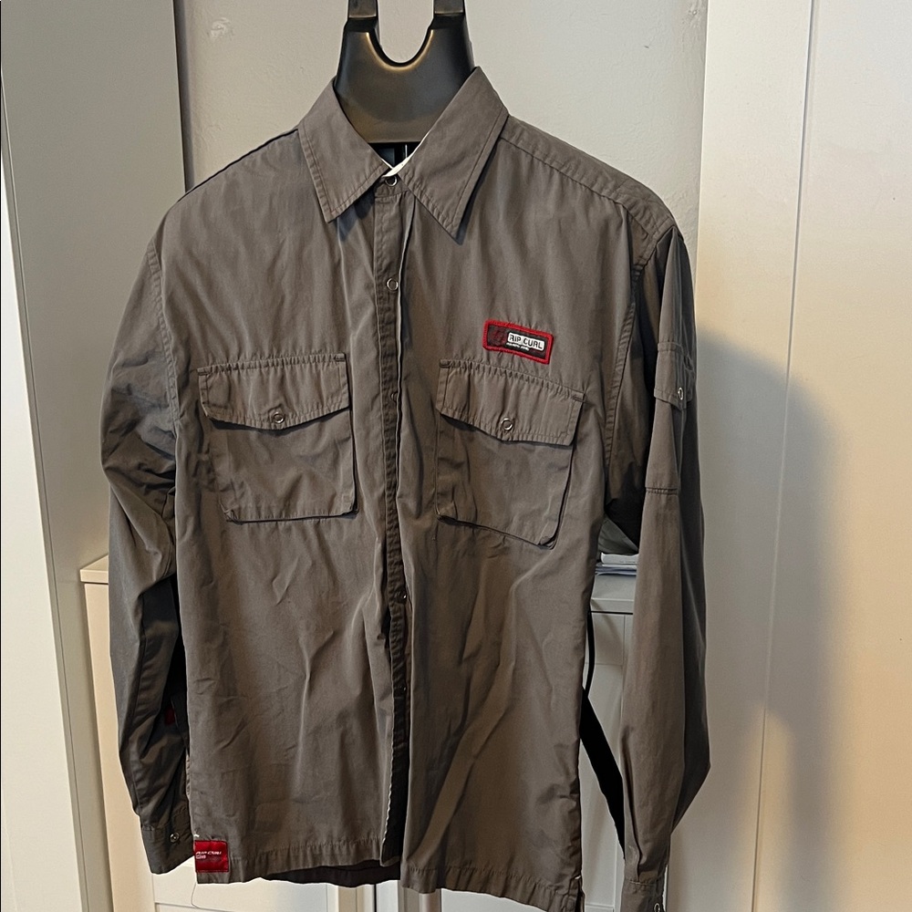 Rip Curl Charcoal Button-Up Shirt Jacket